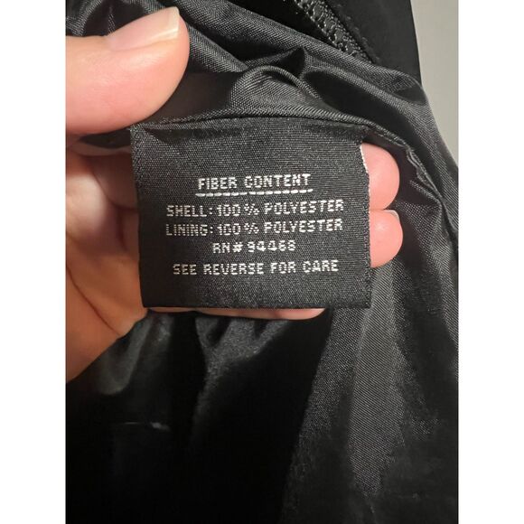 Braetan Women Zip Knee Length Trench Coat Black Large Career Office Minimalist - Picture 6 of 8